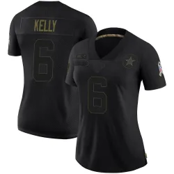 Women's Josh Kelly Dallas Cowboys No.6 Limited 2020 Salute To Service Jersey - Black