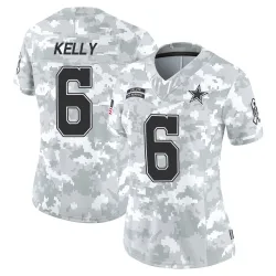 Women's Josh Kelly Dallas Cowboys No.6 Limited 2024 Salute to Service Jersey - Arctic Camo