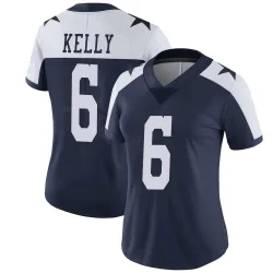 Women's Josh Kelly Dallas Cowboys No.6 Limited Alternate Vapor Untouchable Jersey - Navy
