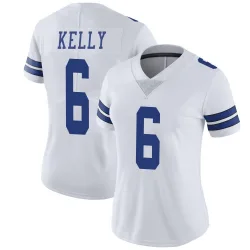 Women's Josh Kelly Dallas Cowboys No.6 Limited Vapor Untouchable Jersey - White
