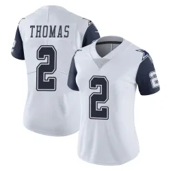 Women's Juanyeh Thomas Dallas Cowboys No.2 Limited Color Rush Vapor Untouchable Jersey - White