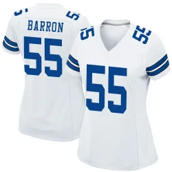 Women's Justin Barron Dallas Cowboys No.55 Game Jersey - White