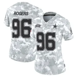 Women's Justin Rogers Dallas Cowboys No.96 Limited 2024 Salute to Service Jersey - Arctic Camo