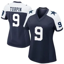 Women's KaVontae Turpin Dallas Cowboys No.9 Game Alternate Jersey - Navy