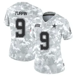 Women's KaVontae Turpin Dallas Cowboys No.9 Limited 2024 Salute to Service Jersey - Arctic Camo