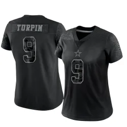 Women's KaVontae Turpin Dallas Cowboys No.9 Limited Reflective Jersey - Black