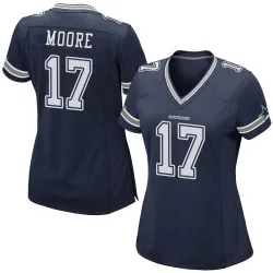 Women's Kellen Moore Dallas Cowboys No.17 Game Team Color Jersey - Navy