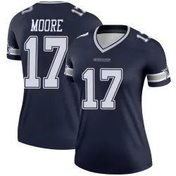 Women's Kellen Moore Dallas Cowboys No.17 Legend Jersey - Navy