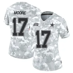 Women's Kellen Moore Dallas Cowboys No.17 Limited 2024 Salute to Service Jersey - Arctic Camo