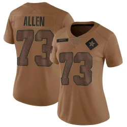 Women's Larry Allen Dallas Cowboys No.73 Limited 2023 Salute To Service Jersey - Brown