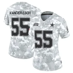 Women's Leighton Vander Esch Dallas Cowboys No.55 Limited 2024 Salute to Service Jersey - Arctic Camo