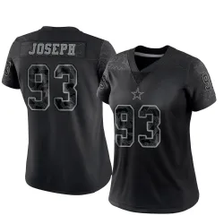 Women's Linval Joseph Dallas Cowboys No.93 Limited Reflective Jersey - Black