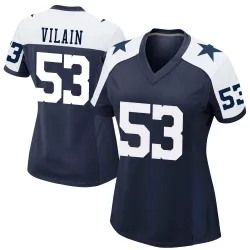 Women's Luiji Vilain Dallas Cowboys No.53 Game Alternate Jersey - Navy
