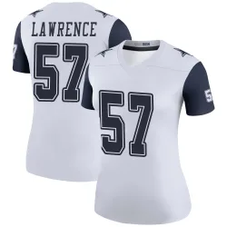 Women's Malachi Lawrence Dallas Cowboys No.57 Legend Color Rush Jersey - White