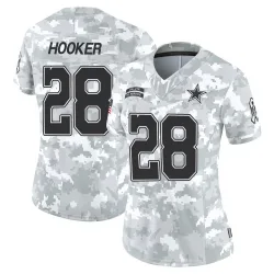 Women's Malik Hooker Dallas Cowboys No.28 Limited 2024 Salute to Service Jersey - Arctic Camo