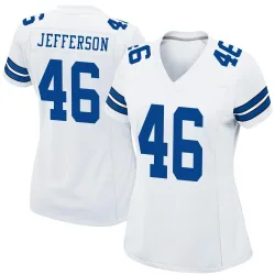 Women's Malik Jefferson Dallas Cowboys No.46 Game Jersey - White