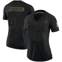 Women's Malik Jefferson Dallas Cowboys No.46 Limited 2020 Salute To Service Jersey - Black
