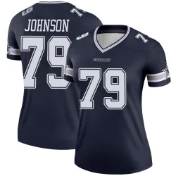 Women's Marcellus Johnson Dallas Cowboys No.79 Legend Jersey - Navy