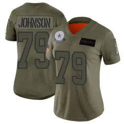 Women's Marcellus Johnson Dallas Cowboys No.79 Limited 2019 Salute to Service Jersey - Camo