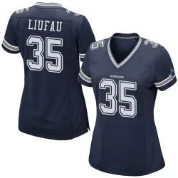 Women's Marist Liufau Dallas Cowboys No.35 Game Team Color Jersey - Navy