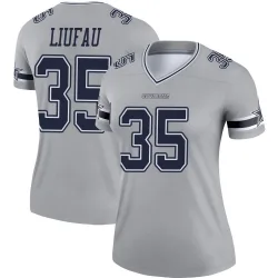Women's Marist Liufau Dallas Cowboys No.35 Legend Inverted Jersey - Gray