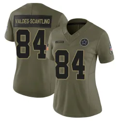 Women's Marquez Valdes-Scantling Dallas Cowboys No.84 Limited 2025 Salute to Service Jersey - Olive