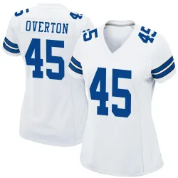 Women's Matt Overton Dallas Cowboys No.45 Game Jersey - White