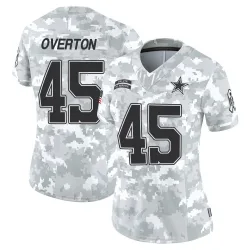 Women's Matt Overton Dallas Cowboys No.45 Limited 2024 Salute to Service Jersey - Arctic Camo