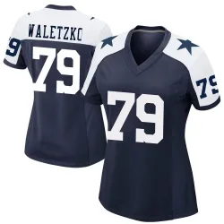 Women's Matt Waletzko Dallas Cowboys No.79 Game Alternate Jersey - Navy