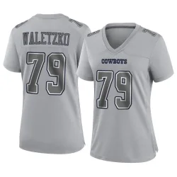Women's Matt Waletzko Dallas Cowboys No.79 Game Atmosphere Fashion Jersey - Gray