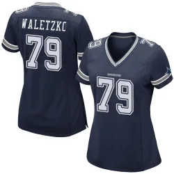 Women's Matt Waletzko Dallas Cowboys No.79 Game Team Color Jersey - Navy