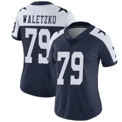 Women's Matt Waletzko Dallas Cowboys No.79 Limited Alternate Vapor Untouchable Jersey - Navy