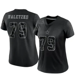 Women's Matt Waletzko Dallas Cowboys No.79 Limited Reflective Jersey - Black