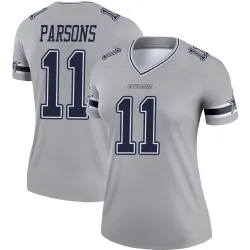 Women's Micah Parsons Dallas Cowboys No.11 Legend Inverted Jersey - Gray
