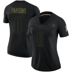 Women's Micah Parsons Dallas Cowboys No.11 Limited 2020 Salute To Service Jersey - Black