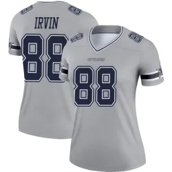 Women's Michael Irvin Dallas Cowboys No.88 Legend Inverted Jersey - Gray