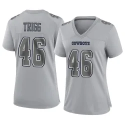Women's Michael Trigg Dallas Cowboys No.46 Game Atmosphere Fashion Jersey - Gray