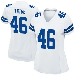 Women's Michael Trigg Dallas Cowboys No.46 Game Jersey - White
