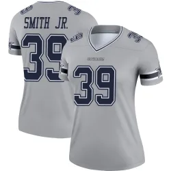 Women's Mike Smith Jr. Dallas Cowboys No.39 Legend Inverted Jersey - Gray