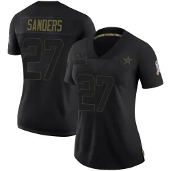 Women's Miles Sanders Dallas Cowboys No.27 Limited 2020 Salute To Service Jersey - Black