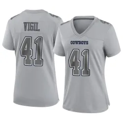 Women's Nick Vigil Dallas Cowboys No.41 Game Atmosphere Fashion Jersey - Gray