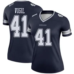 Women's Nick Vigil Dallas Cowboys No.41 Legend Jersey - Navy