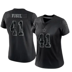 Women's Nick Vigil Dallas Cowboys No.41 Limited Reflective Jersey - Black