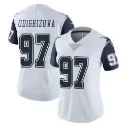 Women's Osa Odighizuwa Dallas Cowboys No.97 Limited Color Rush Vapor Untouchable Jersey - White