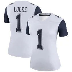 Women's P.J. Locke Dallas Cowboys No.1 Legend Color Rush Jersey - White