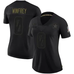Women's Perrion Winfrey Dallas Cowboys No.0 Limited 2020 Salute To Service Jersey - Black