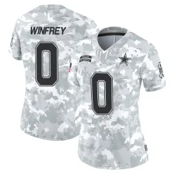 Women's Perrion Winfrey Dallas Cowboys No.0 Limited 2024 Salute to Service Jersey - Arctic Camo
