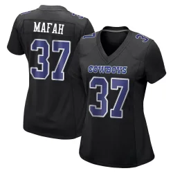 Women's Phil Mafah Dallas Cowboys No.37 Game Carbon Fashion Jersey - Black
