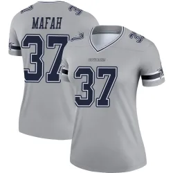 Women's Phil Mafah Dallas Cowboys No.37 Legend Inverted Jersey - Gray