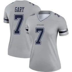 Women's Rashan Gary Dallas Cowboys No.7 Legend Inverted Jersey - Gray